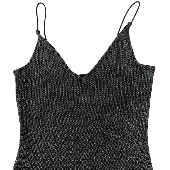 H&M Divided Women’s 0 Sexy Party Metallic Sparkle Bodycon Mini Dress Occasion - Picture 2 of 13